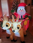 6 Ft Christmas Inflatable Santa Sleigh & Reindeer Joiedomi. Fixed Price $49.99.