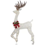 Northlight 60" Led Lighted Glitter Reindeer Red Bow Outdoor Christmas Decoration. Fixed Price $169.49.