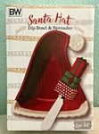 2017 Boston Warehouse Ceramic Santa Hat Dip Bowl & Spreader Nib. Fixed Price $19.99.