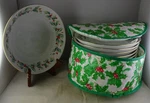 12 China Pearl Noel Christmas Xmas Holiday Coupe Soup Bowls Black Backstamp. Fixed Price $66.45.
