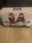 Pfaltzgraff Camp Jingles Salt And Pepper Shakers With Tray. New Box.. Fixed Price $12.95.