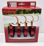 The Original Mantle Clip Set 4 Red Chrome Christmas Stocking Hangers Holders. Fixed Price $12.99.