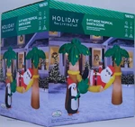 Gemmy 6.5 Ft Santa Tropical Christmas Scene Airblown Inflatable Nib. Fixed Price $249.99.