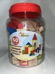 First Learning Wooden City Building Blocks Kids Children Toddler Toys / 60 Pcs. Fixed Price $5.00.