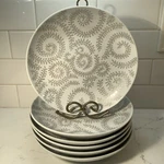 6-POTTERY Barn Winter Branch Pasta Bowls White Silver 9. Fixed Price $69.99.