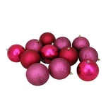 Northlight 12CT Pink Magenta Shatterproof 4-FINISH Christmas Ball Ornaments 4". Fixed Price $31.49.