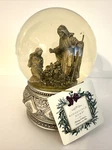 Christmas Nativity Scene Musical Snow Globe 7" Ridgefield Home With Original Tag. Fixed Price $12.99.