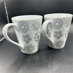 Crate And Barrel Snowflake Mugs Hot Cocoa Coffee Christmas Holiday. Fixed Price $9.99.