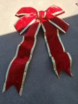 Vickerman 72 X90 Red Gold Velvet Indoor Christmas Structural Wide Ribbon Bow. Fixed Price $119.99.