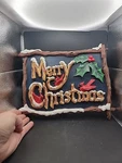 Kurt S. Adler Merry Christmas Cardinal & Holly Wall Hanging Plaque 11.5" X 9". Fixed Price $11.00.