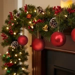 Northlight 12CT Red Shatterproof 4-FINISH Christmas Ball Ornaments 4" (100MM). Fixed Price $31.49.