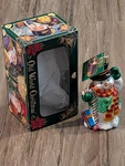 Old World Christmas Candy Cane Snowman Glass Ornament With Original Box. Fixed Price $17.00.