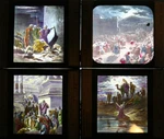 Set Of Four Photos On Glass Roman Muslim War Paintings - Vibrant Color. Fixed Price $99.76.
