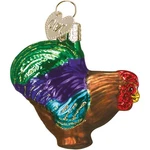 Old World Christmas Small Rooster Glass Ornament Free Box 2 Inch Multicolor. Fixed Price $15.98.