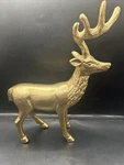 Reindeer Gold Color Statue Home Christmas Decoration 11 X 8. Fixed Price $21.00.