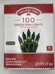 Holiday Time 100 Christmas Lights Mini Green New Box Tested. Fixed Price $7.45.
