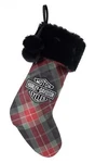 Harley-davidson Embroidered Bar & Shield Holiday Plaid Hanging Stocking. Fixed Price $25.61.