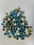 Set Of 100 - Glass Peewee Marbles 12MM Assorted Colors. Fixed Price $14.99.
