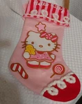 Rare 2013 Sanrio Hello Kitty By Kurt Adler Pink Christmas Stocking Candy Lovely. Fixed Price $33.00.