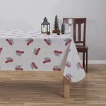 Holiday Time Vinyl Tablecloth Christmas Tree Trucks 60X84 Nip HDX3. Fixed Price $10.95.