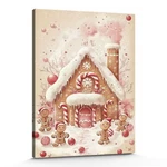 Gspqaz Gingerbread House Christmas Wall Art - Festive Holiday Canvas Print Fo.... Fixed Price $16.45.