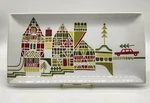 Crate & Barrel Julia Rothman Yule Town 15" Rectangular Serving Platter Tray. Fixed Price $18.70.