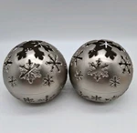 Hallmark Christmas Snowflakes Tea Light Holder Pair Silver Tone Metal. Fixed Price $16.95.