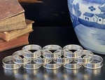 Rare Set 12 Gorham #6290 Sterling Silver Classic Napkin Rings Mcm American 1.8. Fixed Price $1596.00.