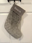 Pottery Barn Faux Fur Natalia Christmas Stocking Gray. Fixed Price $14.99.
