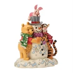 Jim Shore Disney Traditions Pooh Tigger Piglet Snowman Figurine Enesco 6018716. Fixed Price $85.95.