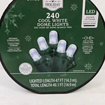 Holiday Time - 240 Led Cool White Dome Lights Green Wire 47 Ft Roll. Fixed Price $16.95.