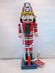 New Northlight 14" Wooden Christmas Nutcracker Fireman With Hose. Fixed Price $49.99.