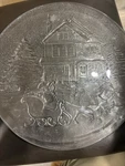 Libbey Holiday Christmas Serving Platter Plate 12" Sleigh Ride.. Fixed Price $12.99.
