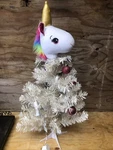 Holiday Christmas White Uni-corn Pre Lit Led Lights Tree. Fixed Price $20.00.
