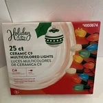 Holiday Living 25CT Ceramic C9 Multicolored Christmas Party String Light 4950674. Fixed Price $11.99.