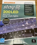 7 Sylvania Outdoor Christmas Led 200 Icicle Style Lights Wire Cool White Used. Fixed Price $80.00.