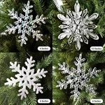 Christmas Fancy Snowflake Ornament Decorations Acrylic Tree Hanging (pair). Fixed Price $8.99.