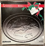 Vtg Duralex Les Verreries Saint Gobain Christmas Platter 13 Made France. Fixed Price $7.19.