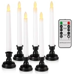 Freepower Set Of Flameless Window Taper Candles With 6PCS Black Base, Batte.... Fixed Price $25.78.