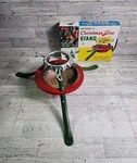 National's Christmas Tree Stand Vintage 1970S Boxed Red Green Steel Enamel. Fixed Price $24.95.