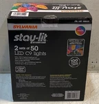 Sylvania Stay-lit Platinum Led C9 Multi Color Lights 2 Sets Of 50 1600434. Fixed Price $29.99.