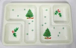 Christmas Tree Chip Dip Tray Artform Industries Vintage Set Of 2 Plastic Korea. Fixed Price $24.99.