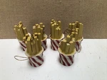 Vintage Silverstri 3 Fast Food French Fries Glass Christmas Ornaments X6. Fixed Price $22.38.