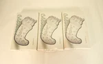 Set Of 3 Stocking Glass Plate 8 Candy Dish Crystal Clear Celebrations Holiday. Fixed Price $15.00.