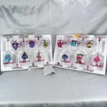 Tabla Set Of 12 Hand Painted All Purpose Christmas Goblets Holiday Tidings Nos. Fixed Price $50.00.