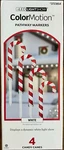 Gemmy Led Lightshow Colormotion 4 Ct Candy Cane Pathway Lights/markers W/stakes. Fixed Price $44.99.