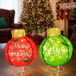 Lighted Christmas Ball Ornaments - 2 Pcs Collapsible Holiday Decor Set. Fixed Price $91.99.