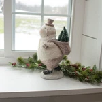 New 12.5" Ragon House Winter Snowman Christmas Figure Vintage Bottle Brush Trees. Fixed Price $69.99.