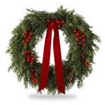 24'' Artificial Cedar For Front Door Christmas Wreaths Faux Deco.... Fixed Price $101.99.