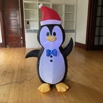 4FT Christmas Penguin Lights Up, Self Inflatable Holiday Time Festive Winter New. Fixed Price $29.99.